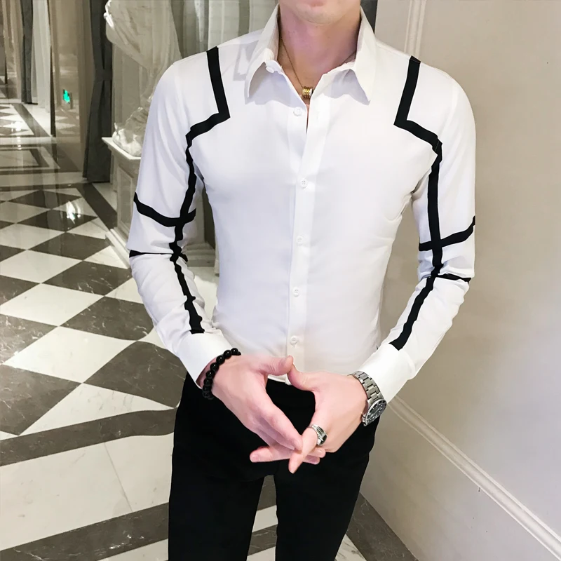 2019 новые стильные мужские весенние рубашки высокого качества из чистого хлопка с