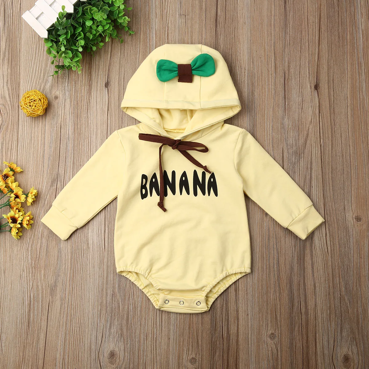 

New Fashion Autumn Cute Newborn Infant Boy Girl Romper Hoodie Long Sleeve Jumpsuit One-Piece Sweatshirt Bowknot 0-24Months