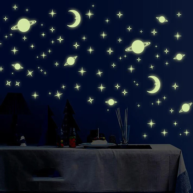 Планеты Солнечной системы флуоресцентная светящаяся Вселенная ПВХ настенные
