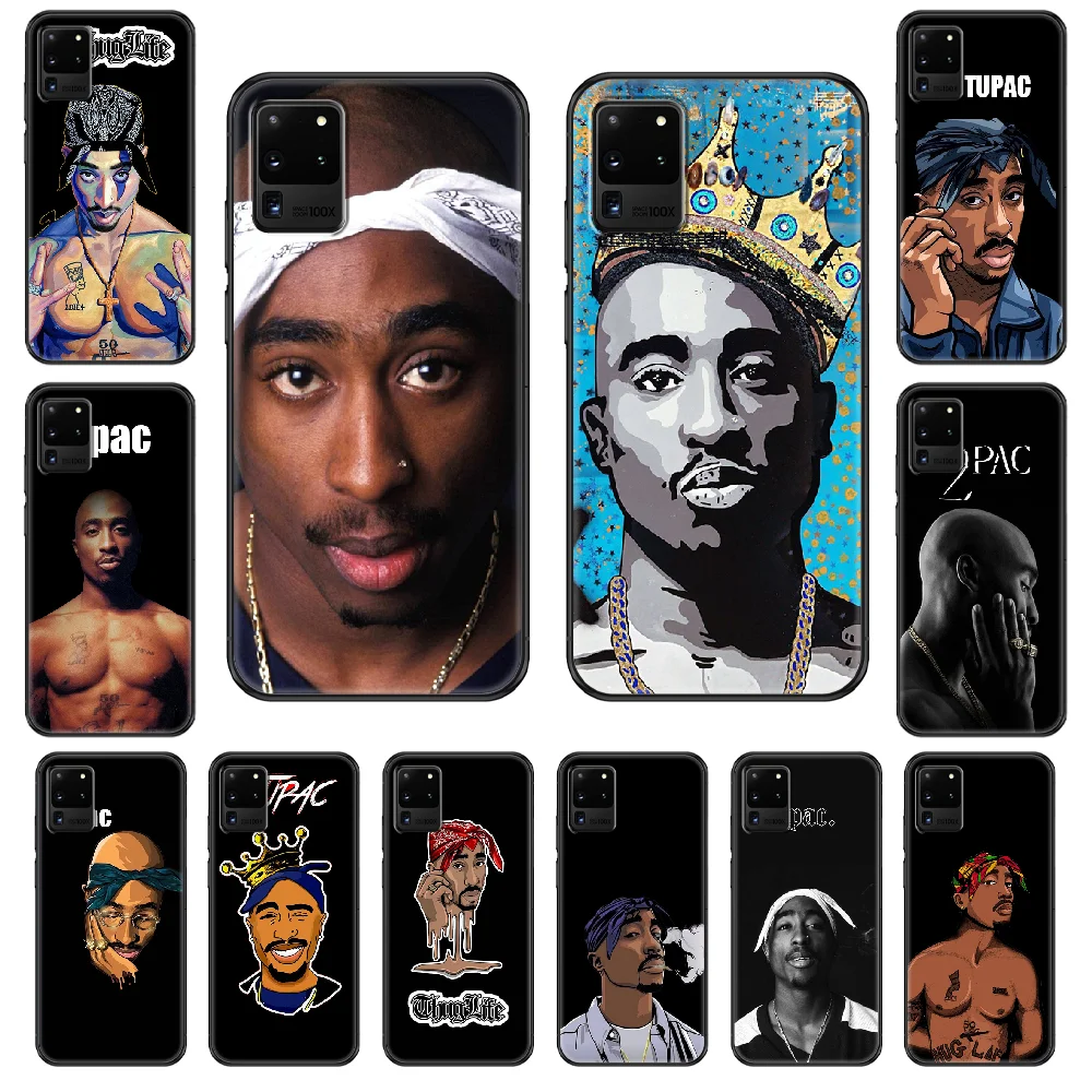 Рэппер 2pac Тупак чехол для телефона Samsung Galaxy S 3 4 5 6 7 8 9 10 E Plus Lite Edge черный тренд