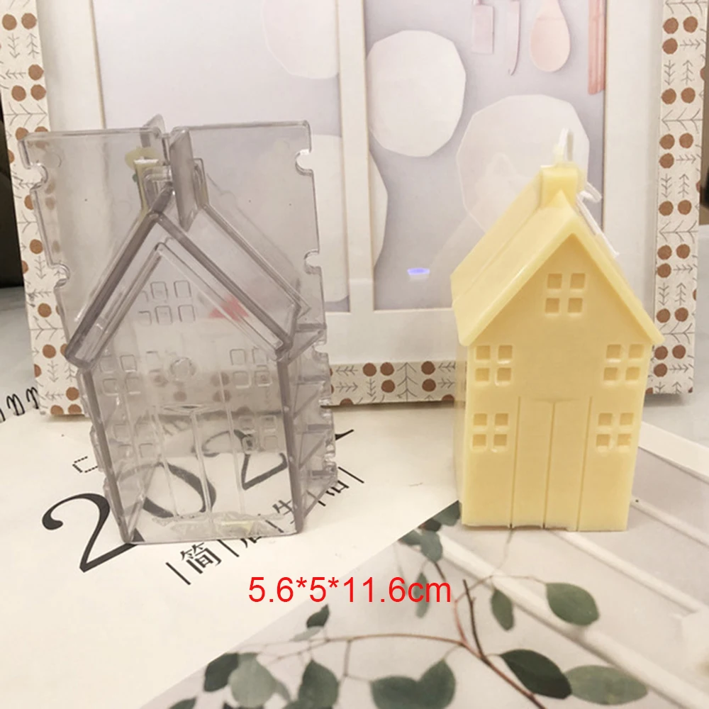 

Small House Villa Wooden House Silicone Mold Scented Candle Diy Acrylic Mold Candle Molds For Candle Making Plaster Mold