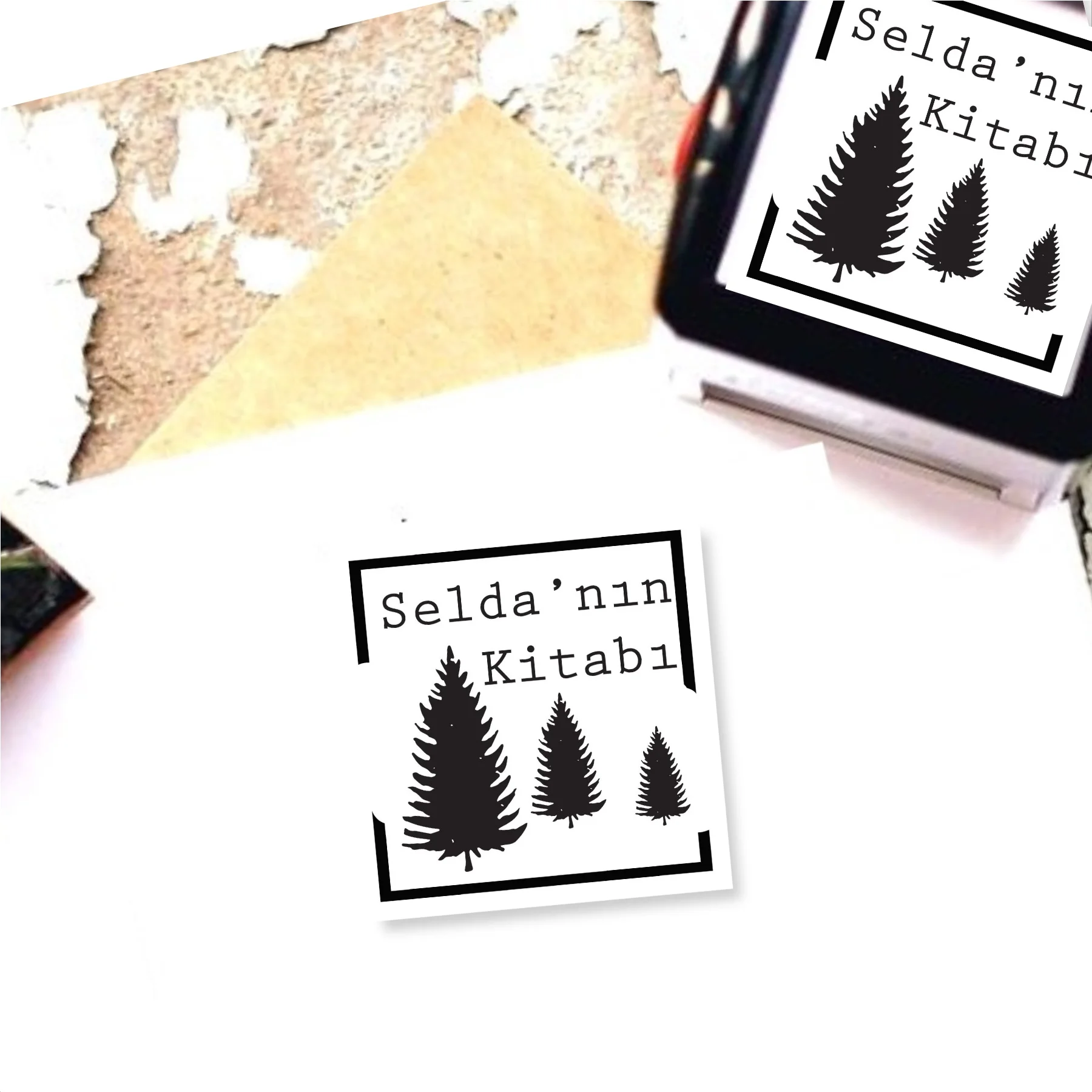 

Personalized Name Written Automatic Square Stamp-892