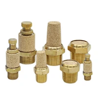 m5 brass solenoid valve muffler external thread exhaust valve accessories 1 8 1 4 3 8 and 1 2