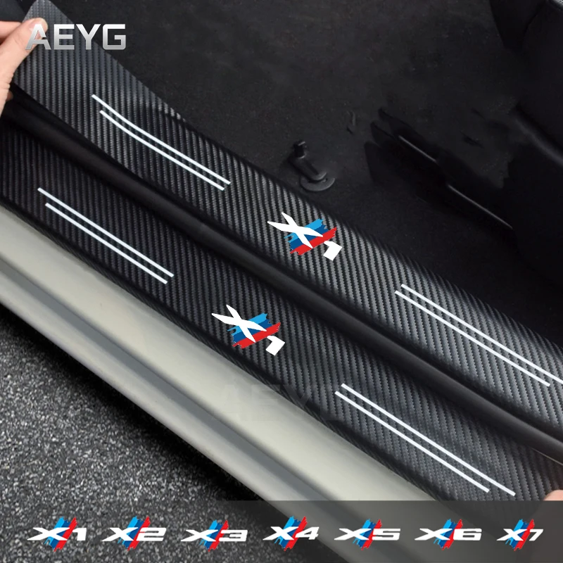 

Car Door Sill Carbon Fiber Sticker For BMW X1 E84 F48 X2 F39 X3 F25 E83 G01 X4 G02 F26 X5 E70 E53 X6 E71 F16 X7 Accessories