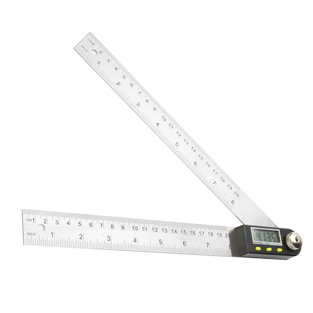

0-200mm Digital protractor Angle ruler 200mm 8inch angle Finder Meter Plastic/Stainless Steel 360 goniometer inclinometer