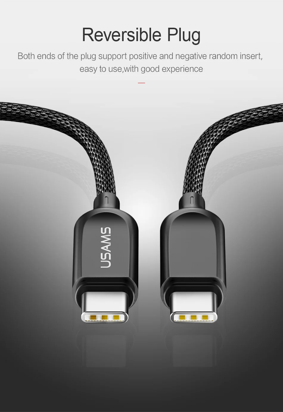 USAMS USB 18 Вт type C для освещения PD кабель для быстрой зарядки для iPhone X 8 7 6 type-C до 8-контактный кабель для синхронизации USB для iOS 8 9 10 11 шнур
