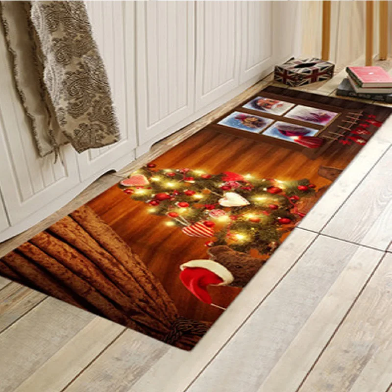 3D рождественские фонарики для дерева ковер с принтом нескользящий коврик