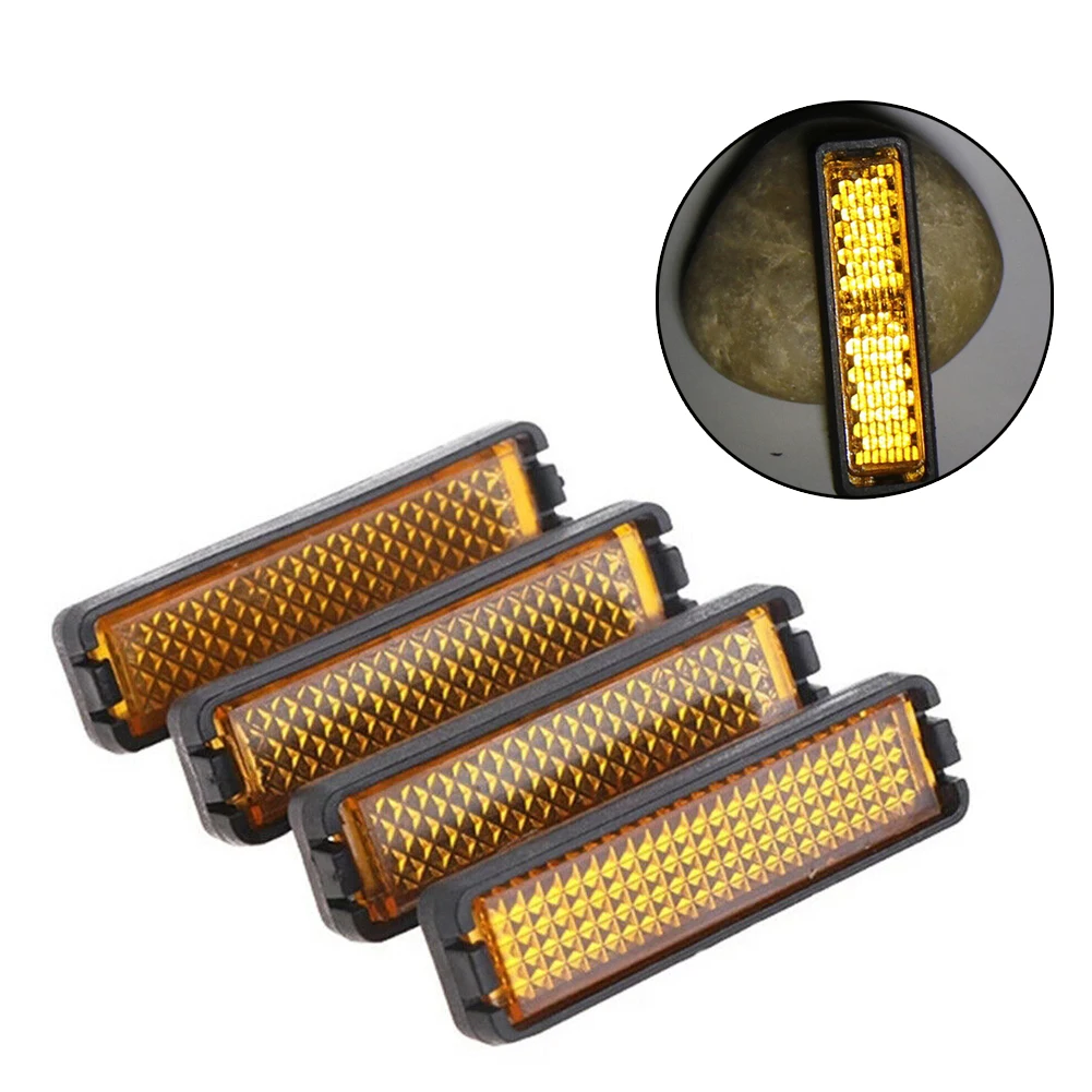 

Foot Reflector 4 Pcs Plastic Bicycle Pedal Reflector Safety Night Cycling Reflective Bike Accessory