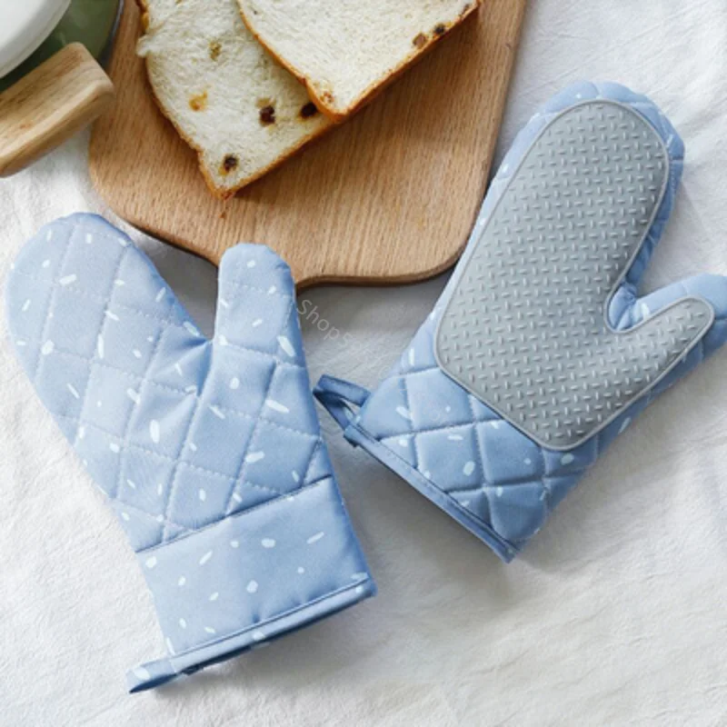 

Anti scald gloves oven baking special anti heat kitchen household thickened high temperature resistant silicone insulationgloves
