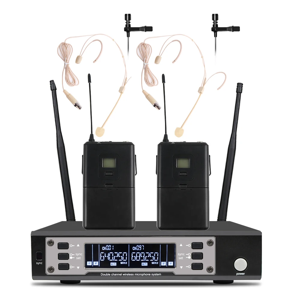 

SOMLIMI EW135G4 UHF Long Distance Dual Channel Dual Handheld Professional Wireless Microphone System Stage Performance Dynamic