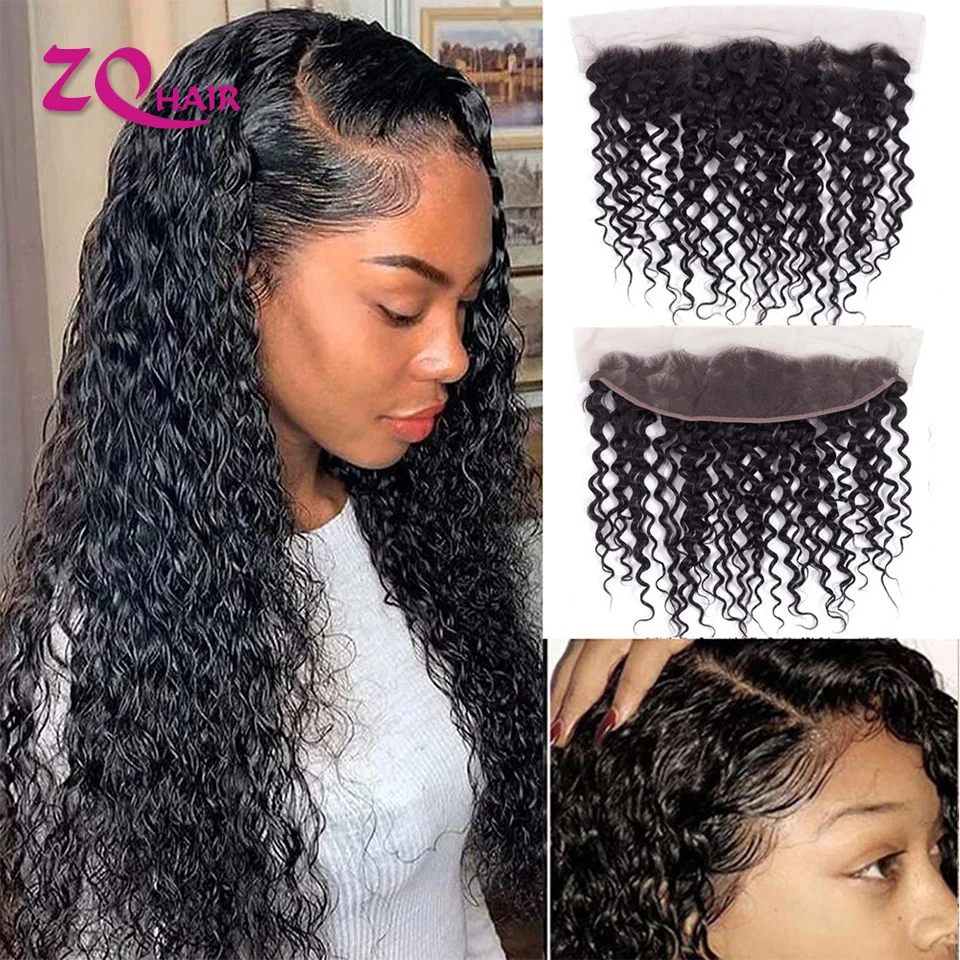 

Прозрачные бразильские волнистые человеческие волосы Remy, волнистые волосы на сетке 13x4, натуральные волосы, предварительно выщипанные Детс...