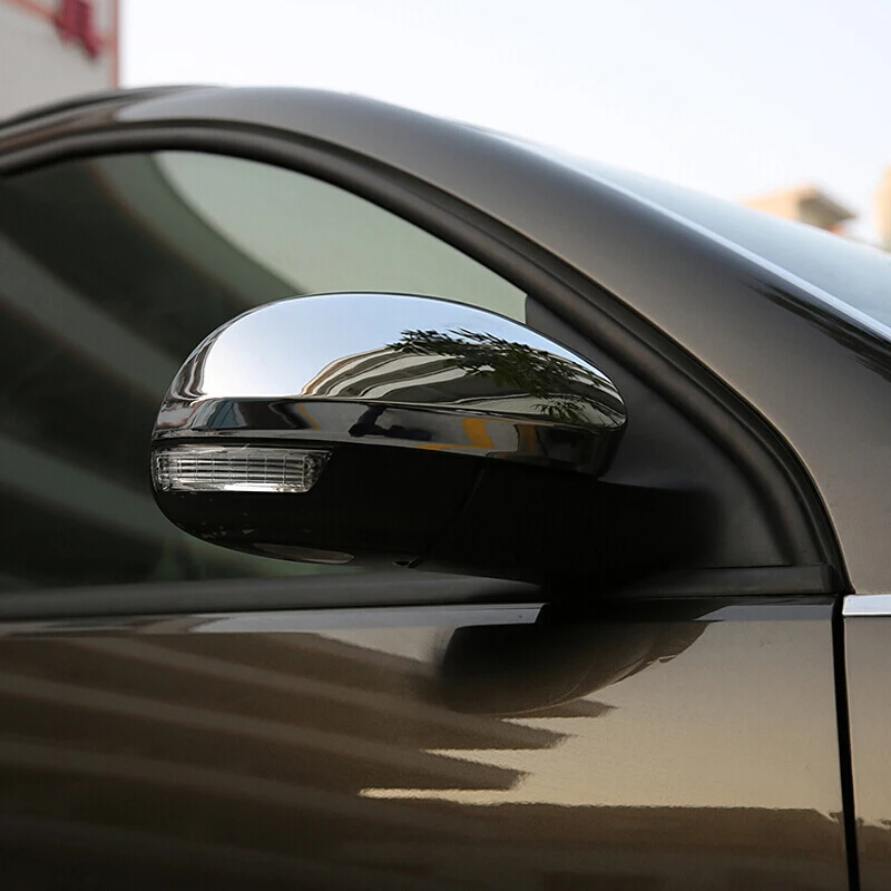 ABS Chrome/Carbon fibre For VW Tiguan 2009-2015 accessories Car side door rearview mirror cover trim Sticker styling 2pcs | Автомобили и