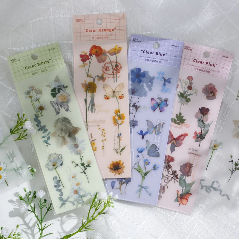 

8packs/LOT the flowering period is like to series stationery sticker Creative decoration DIY PET sticker