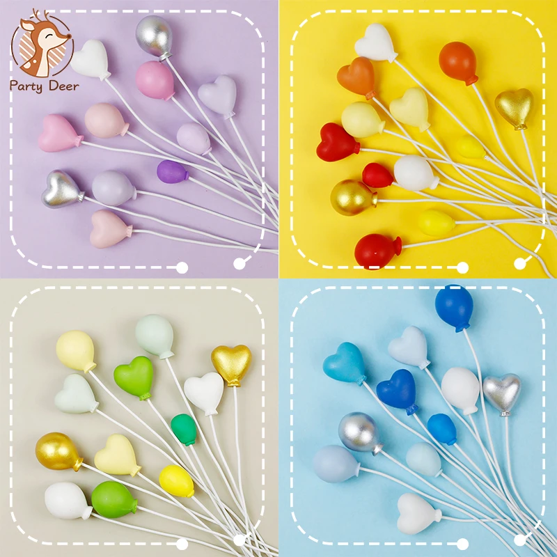 Украшения для тортов высококачественные Позолоченные серебристые желтые синие