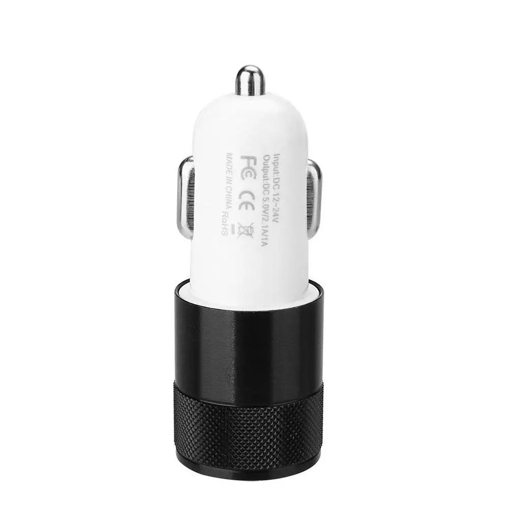 Автомобильное мини зарядное устройство с двумя usb-портами, мини-прикуриватель, usb-разъем, универсальный адаптер для автомобильного прикуривателя