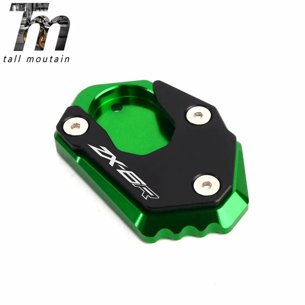 

For Kawasaki Ninja ZX6R ZX-6R ZX 6R 2017 2018 2019 2020 Motorcycle CNC Alunimun Kickstand Plate Extension Pad Stand Enlarger
