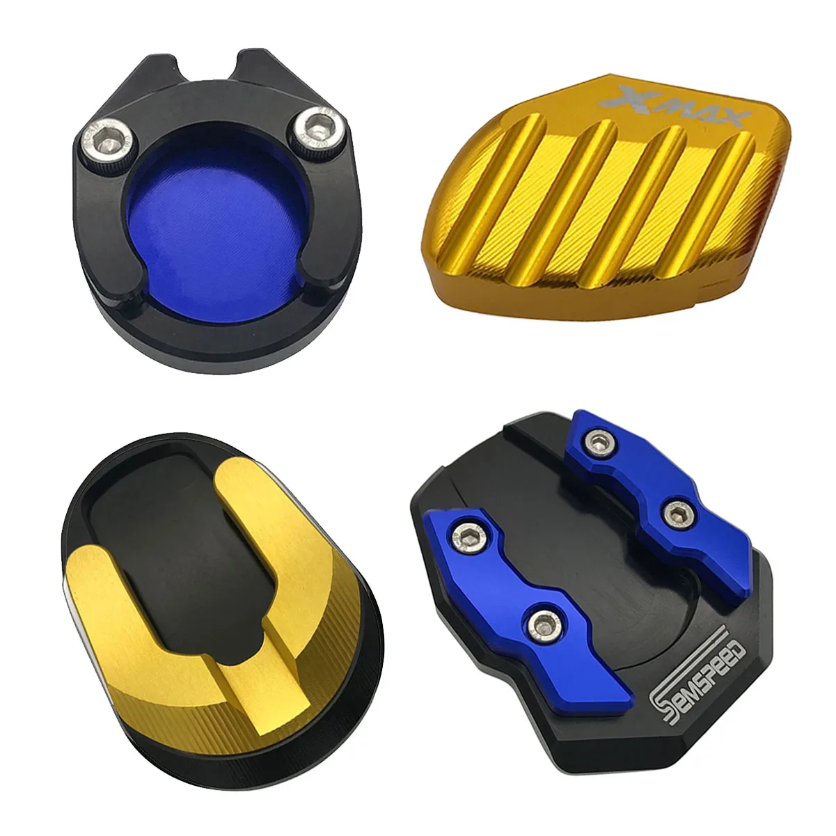 X-MAX Sidestand колодки для Yamaha XMAX 300 125 250 Мотоцикл с ЧПУ боковые подставки стенд расширение наколенник с пластиной