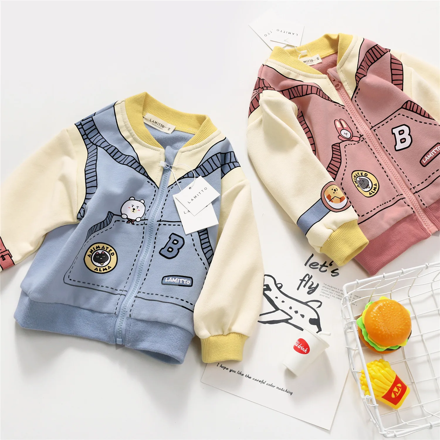 Tonytaobaby Осенняя Новинка детская одежда хлопковое пальто на молнии с длинным