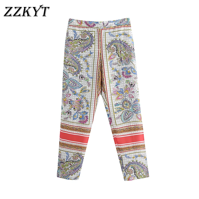 

Женские брюки с широкими штанинами, винтажные брюки с высокой талией, эластичным поясом и карманами, 22021