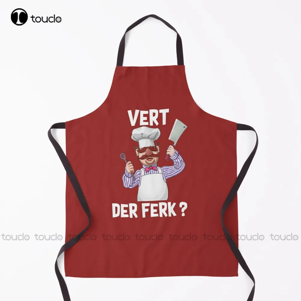 

New Swedish Chef Vert Der Ferk Shirt Red Apron Barber Apron Unisex