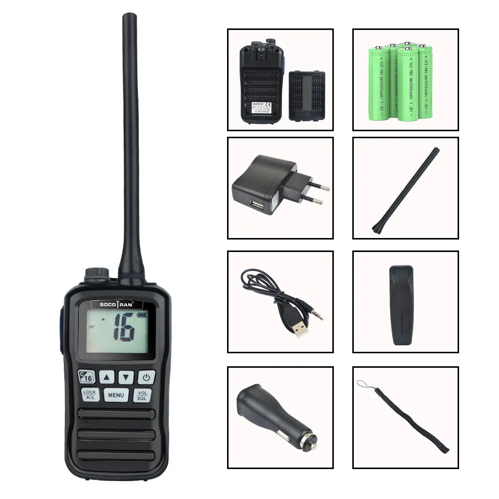 

RS-25M VHF Marine Transceiver IP-X7 Waterproof Handheld Walkie Talkie Float Boat Vessel Talk Two Way Radio