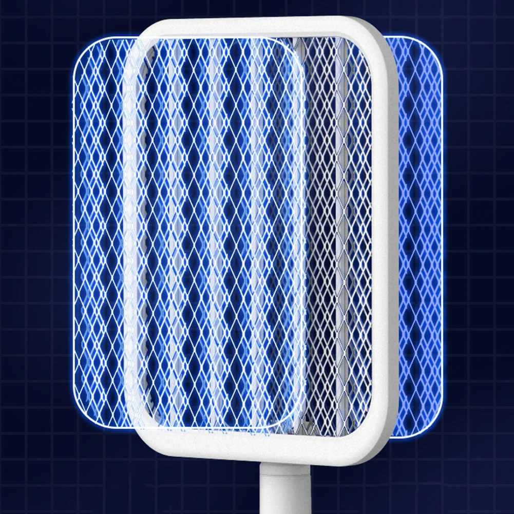 

2 in 1 USB Mosquito Swatter Rechargeable Foldable Electric Insect Mosquito Killer Trap Lamp Household Indoor Fly Bug Racket