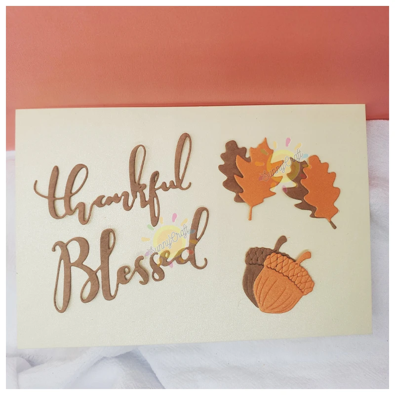 

Thankful Blessed Cutting Dies for DIY Scrapbooking Album Cardmaking Decorative Embossing Making Greeting Card Paper Craft