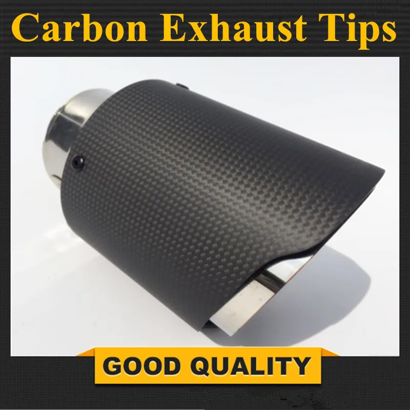 1 шт. Автомобильный Универсальный глянцевый выхлопной глушитель из углеродного