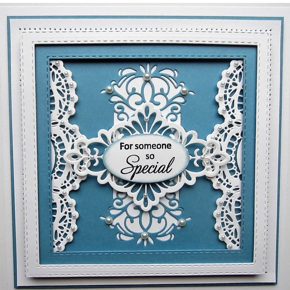 Трафарет для резки металла волна кружева края рамка рукоделия скрапбукинга