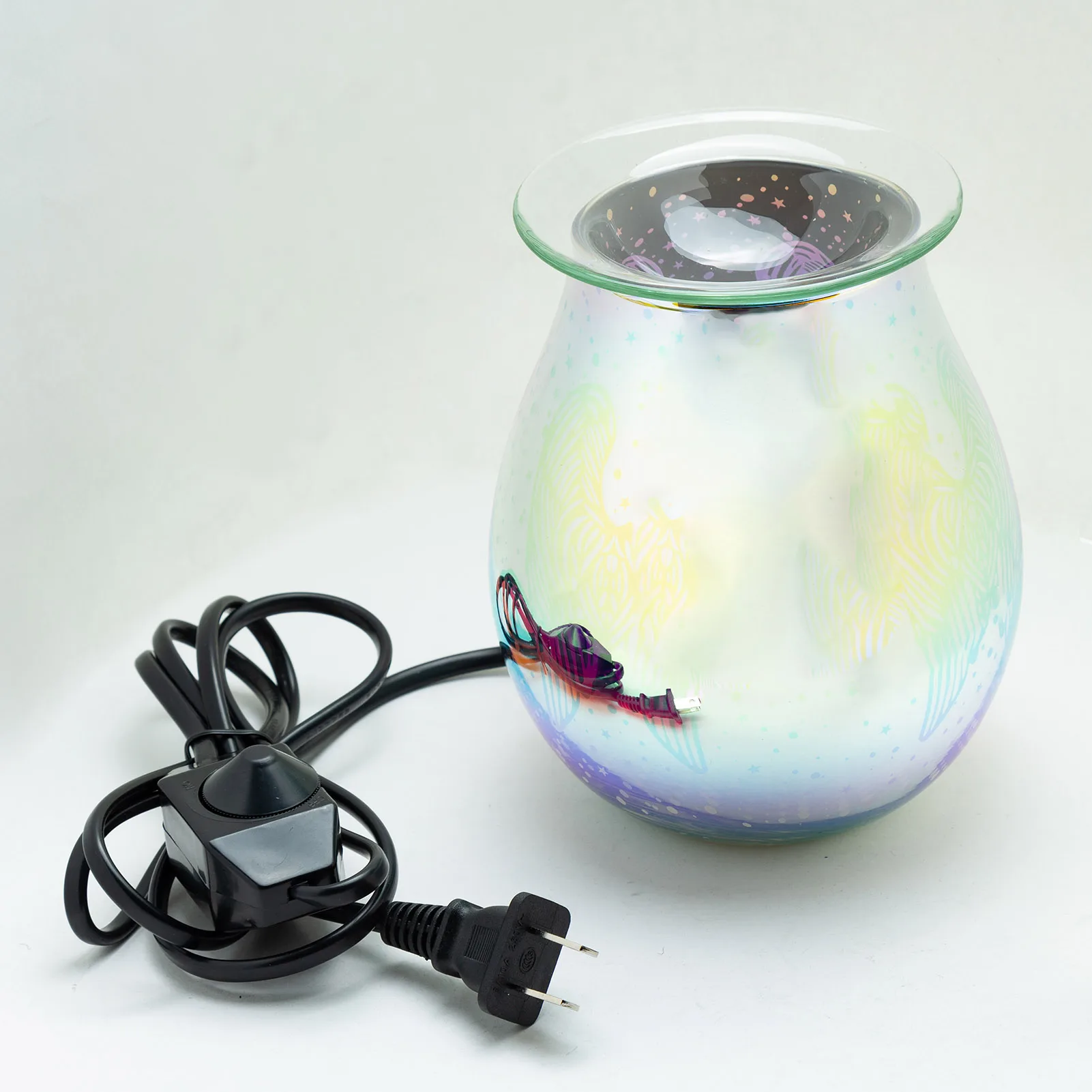 

Newest Electric Wax Melt Warmer Fragrance Warmer Glass Tart Melter with 3D Effect Night Light for Home Office Bedroom
