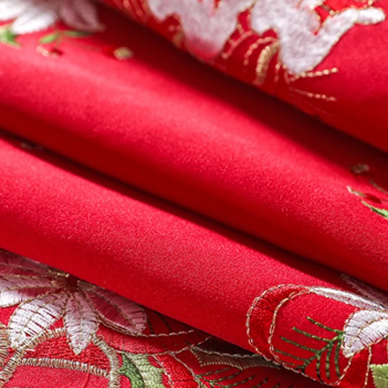 Вышитый цветочный Рождественский Настольный Топпер для домашнего обеденного