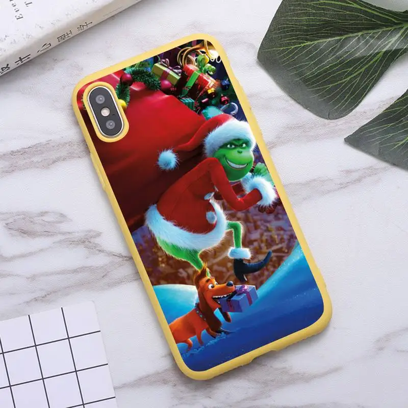 

How the Green of Monster Grinch Stole Christmas Phone Case Candy Color for iPhone 6 7 8 11 12 s mini pro X XS XR MAX Plus