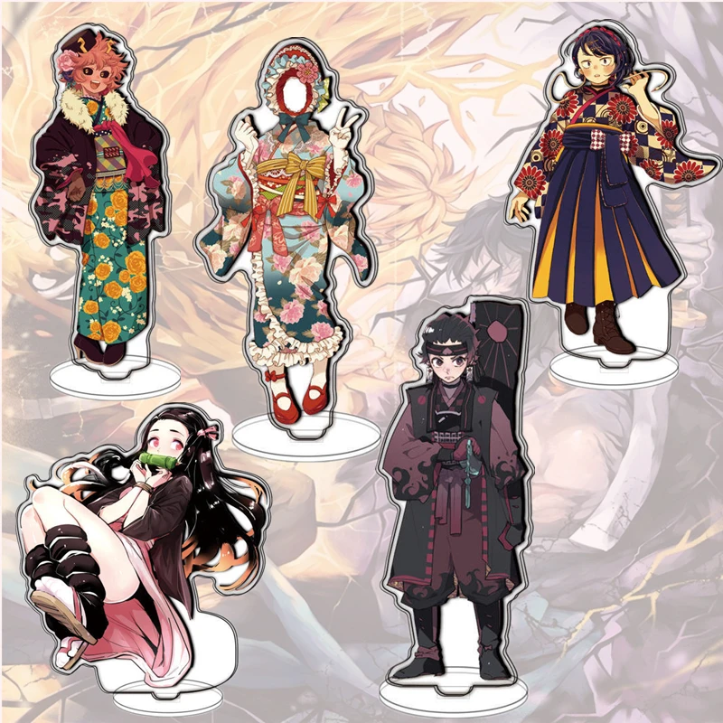 

Anime Demon Slayer Acrylic Fashion Figure Hashibira Inosuke Stand Card Rengoku Kyoujurou Student Tsuyuri Kanawo Desk Standsing