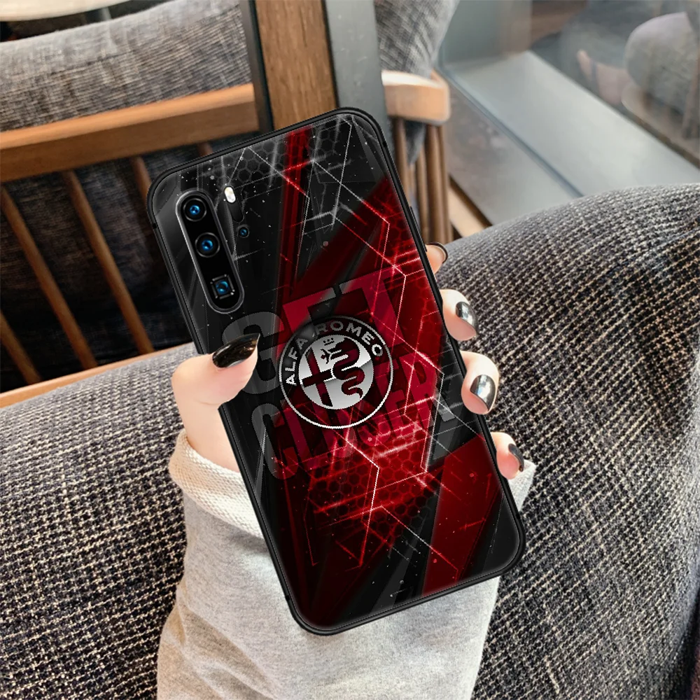 

Alfa Romeo Car Logo Phone Case For Huawei P Mate 10 20 30 40 Lite Pro smart Z 2019 nova 5t black Prime Soft Waterproof 3D Cell