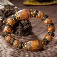 kyszdl wholesale tibet three eye beads bracelet natural old ma nao transporter bead men and women prayer beads bracelet