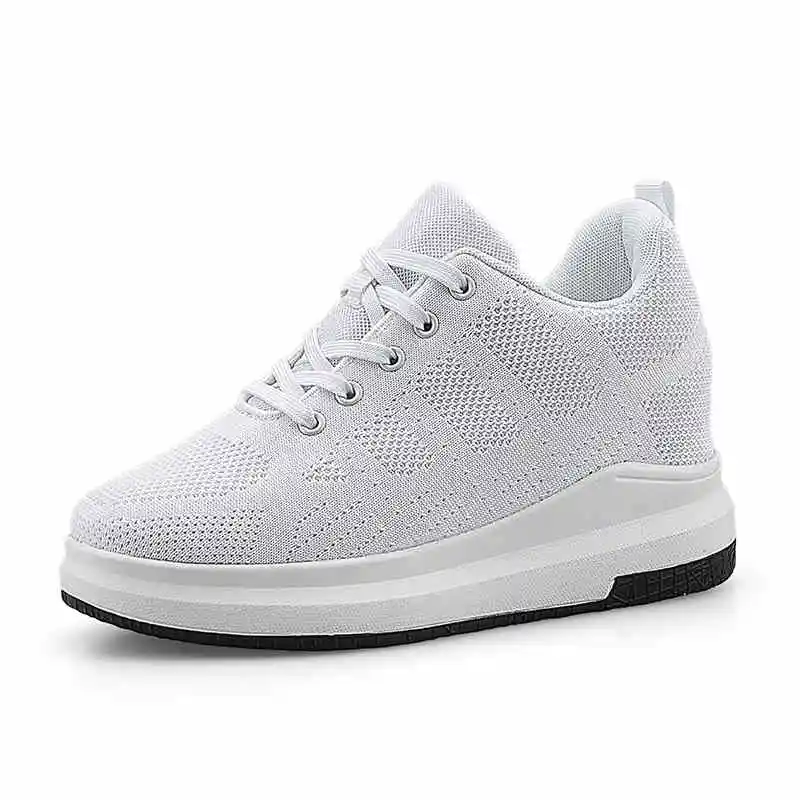 

Sneakers Breathable Mesh Women Running Shoes Increase Sole Hollow Out Female Casual Platform Flats Ladies Shoes