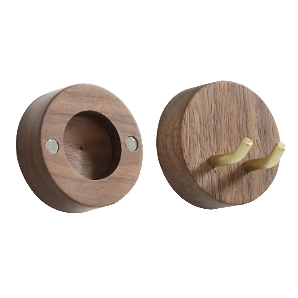 

Walnut Wood Home Decor Easy Install Accessories Rustic Wall Mount Hair Dryer Holder Durable Bathroom Storage Magnetic For Dyson