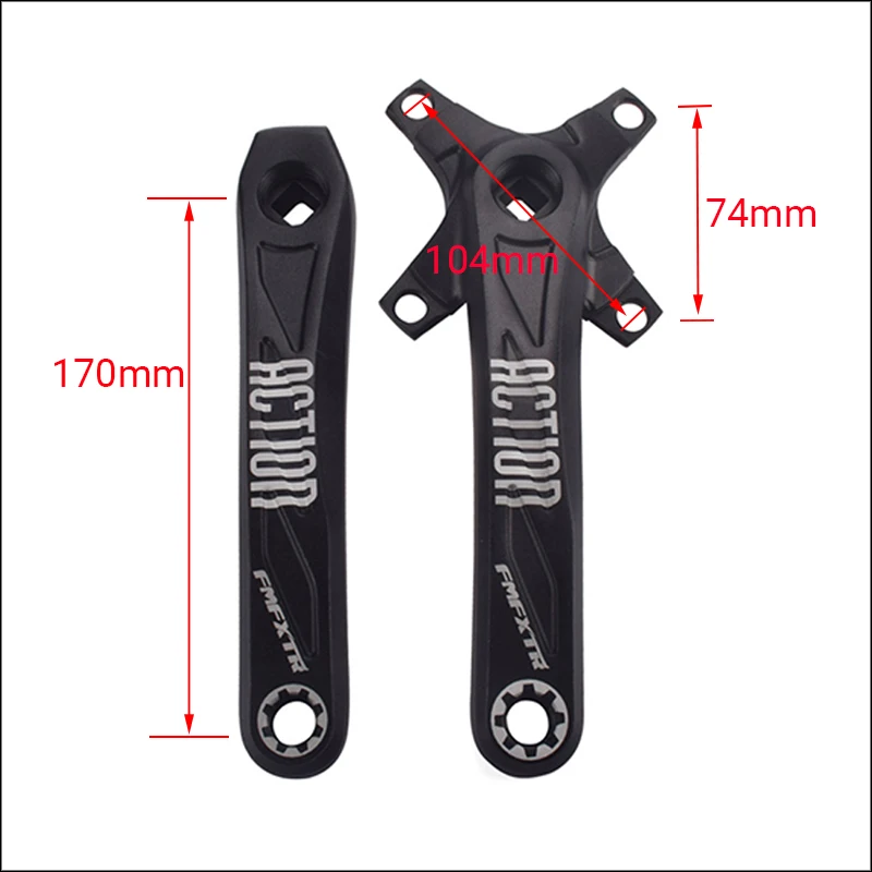 Шатун для горного велосипеда MTB алюминиевый сплав Кривошип левый и правый 170 мм