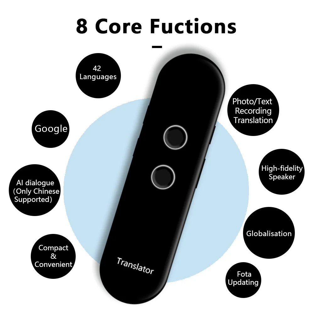 Portable intelligent voice translation the latest version of learning travel business conference 3 in 1 text picture | Электроника