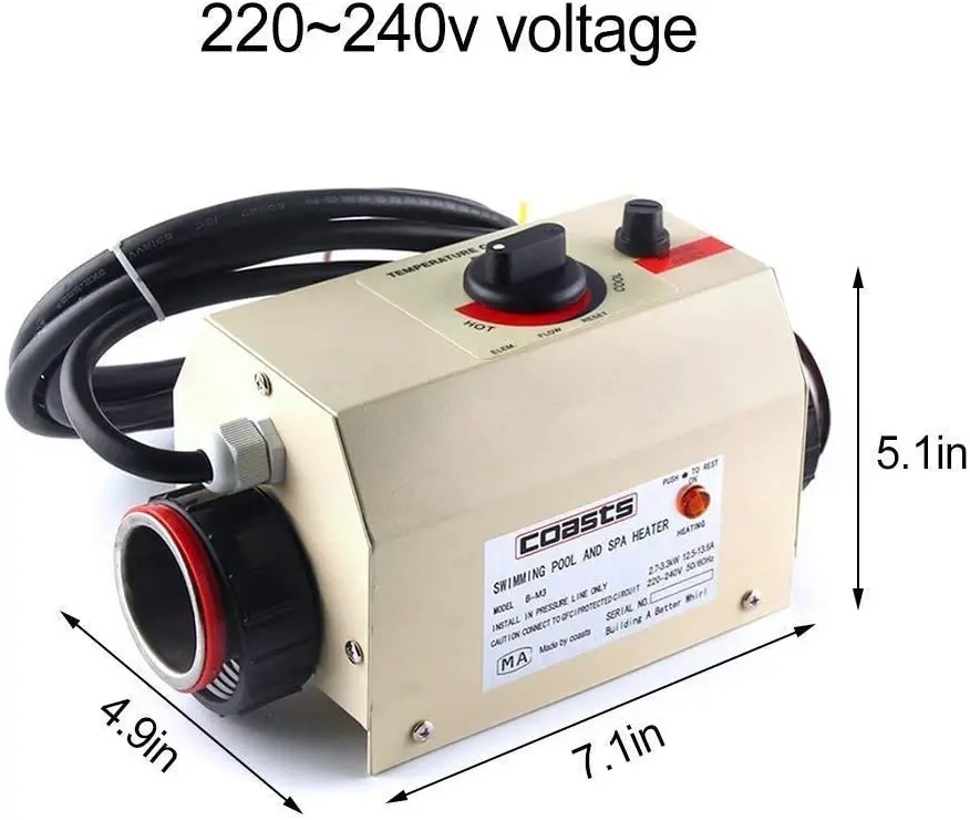 

Swimming Pool Thermostat 220V 3KW Electric Water Heater Thermostat Swimming Pool SPA Heater Thermostat Swimming Pool Accessories