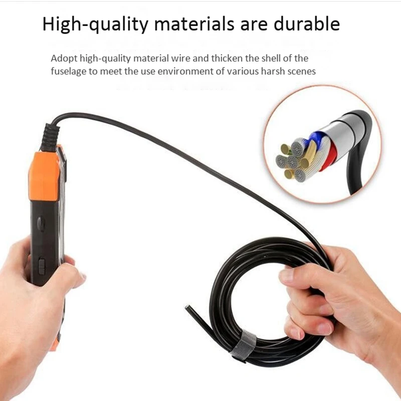 

Endoscope,2M 1080P HD 4.3Inch LCD Sn 3000MAh Battery Borescope, IP67 Waterproof Inspection Camera with 6 LED Lights