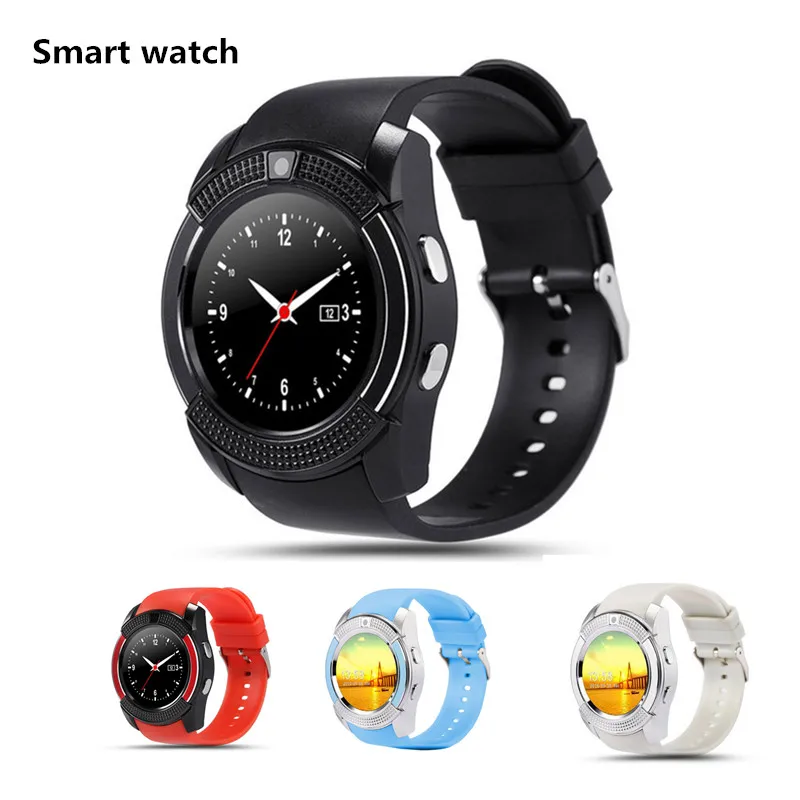 Android смарт часы спортивные мужские/женские Смарт sim карта камера округлый ответ