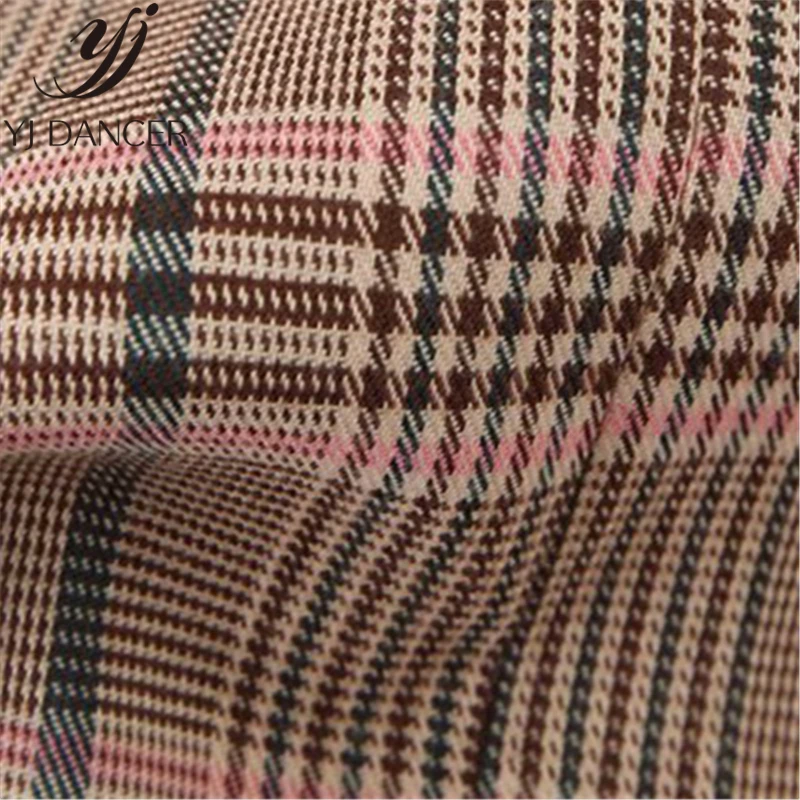 Autumn Winter New Women's Jacket Plaid Casual Lattice Long-Sleeved Straight Blazer Fashion Small Suit Female ZZZ154