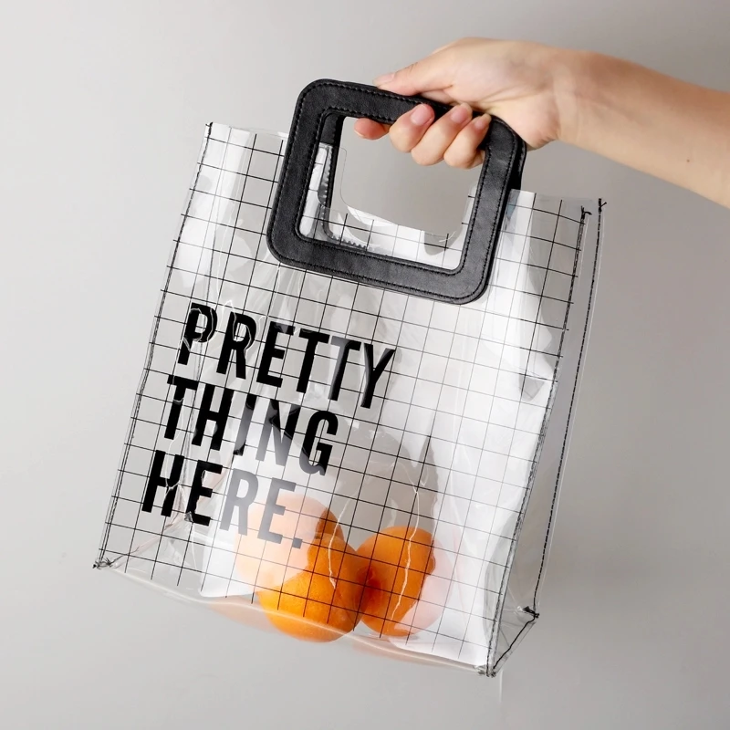 2018 Роскошные брендовые прозрачные женские сумочки из ПВХ прозрачная сумка тоут