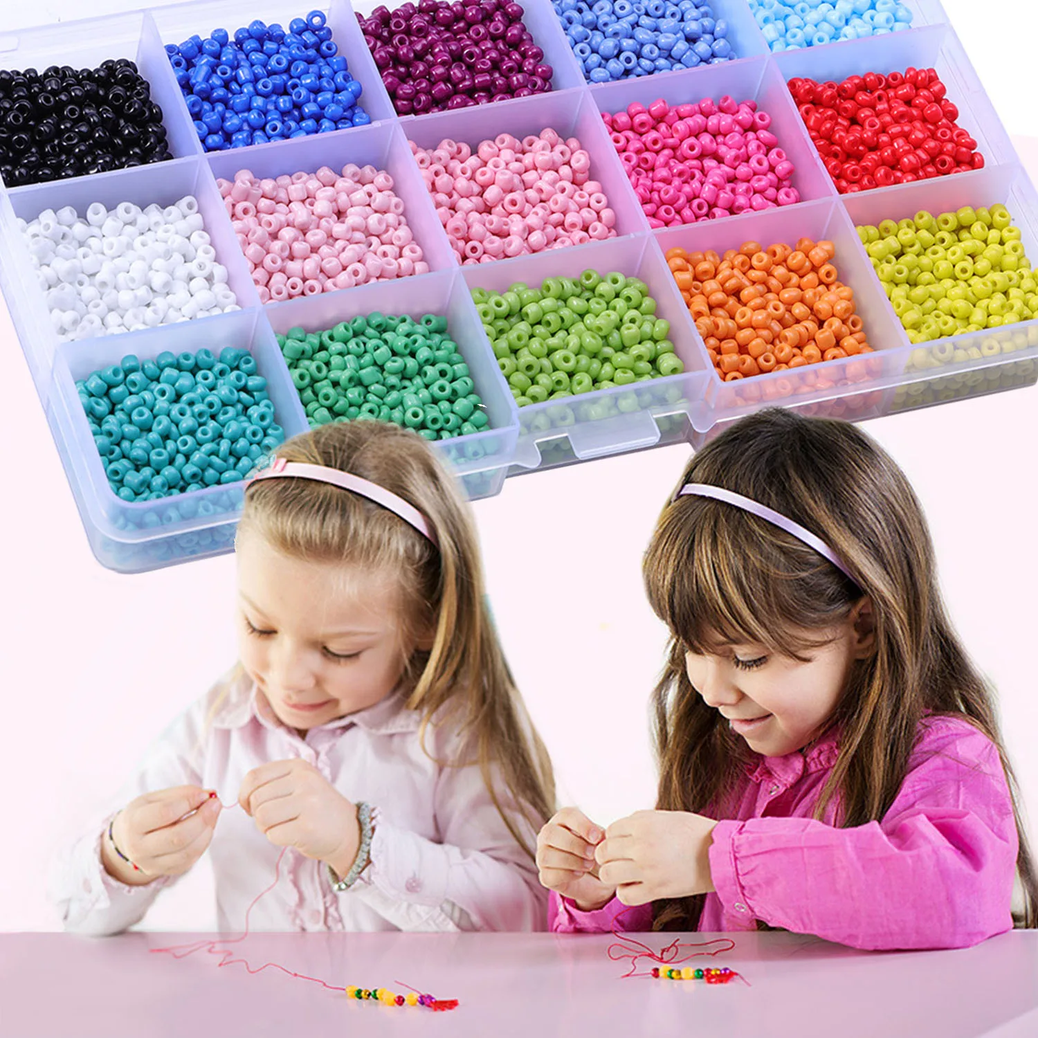 Набор цветных бусин 3 мм стеклянные бусины пони мини для изготовления ювелирных