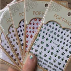 1 лист 3D наклейки для дизайна ногтей, наклейка s, самоклеящаяся наклейка для ногтей из марихуаны, листья марихуаны, украшение для маникюра, инструмент для акрилового дизайна