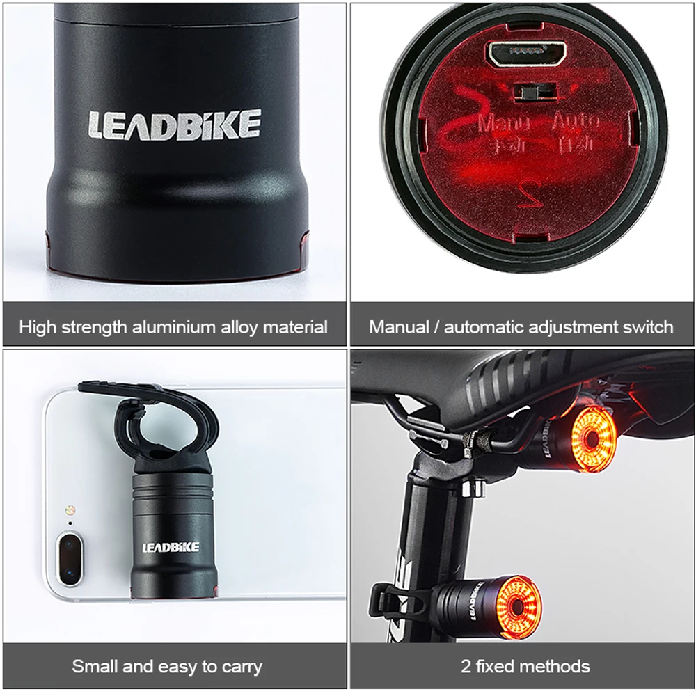 LEADBIKE умный велосипедный задний светильник с датчиком тормозов для езды на