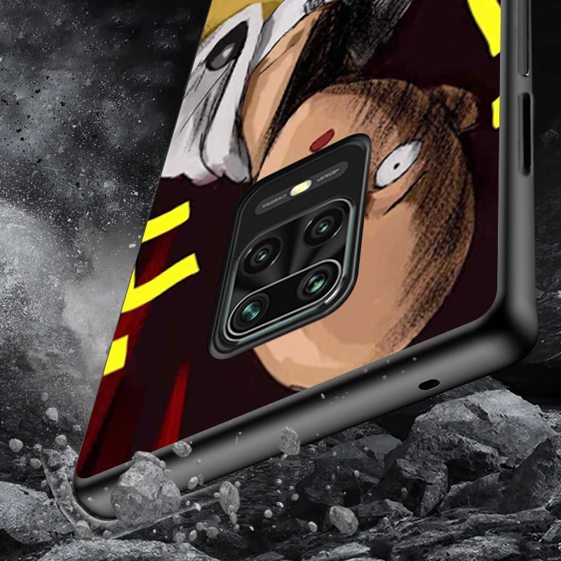 

Cartoon Anime One Punch For Xiaomi Redmi Note10 10S 9T 9S 9 8T 8 7 6 5A 5 4 4X Prime Pro Max Black Phone Case