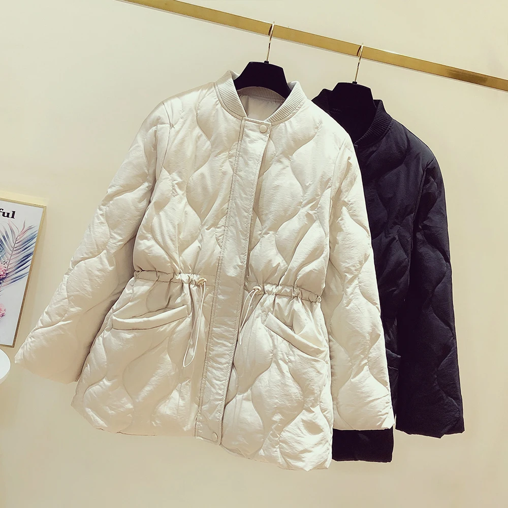 Женский пуховик теплая длинная куртка с капюшоном облегающие парки длинным