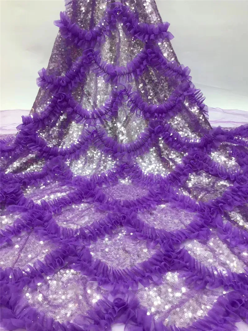 

Beautiful african french lace fabric newcoming net tulle lace fabric 5yards mesh lace for wedding or party DP11251